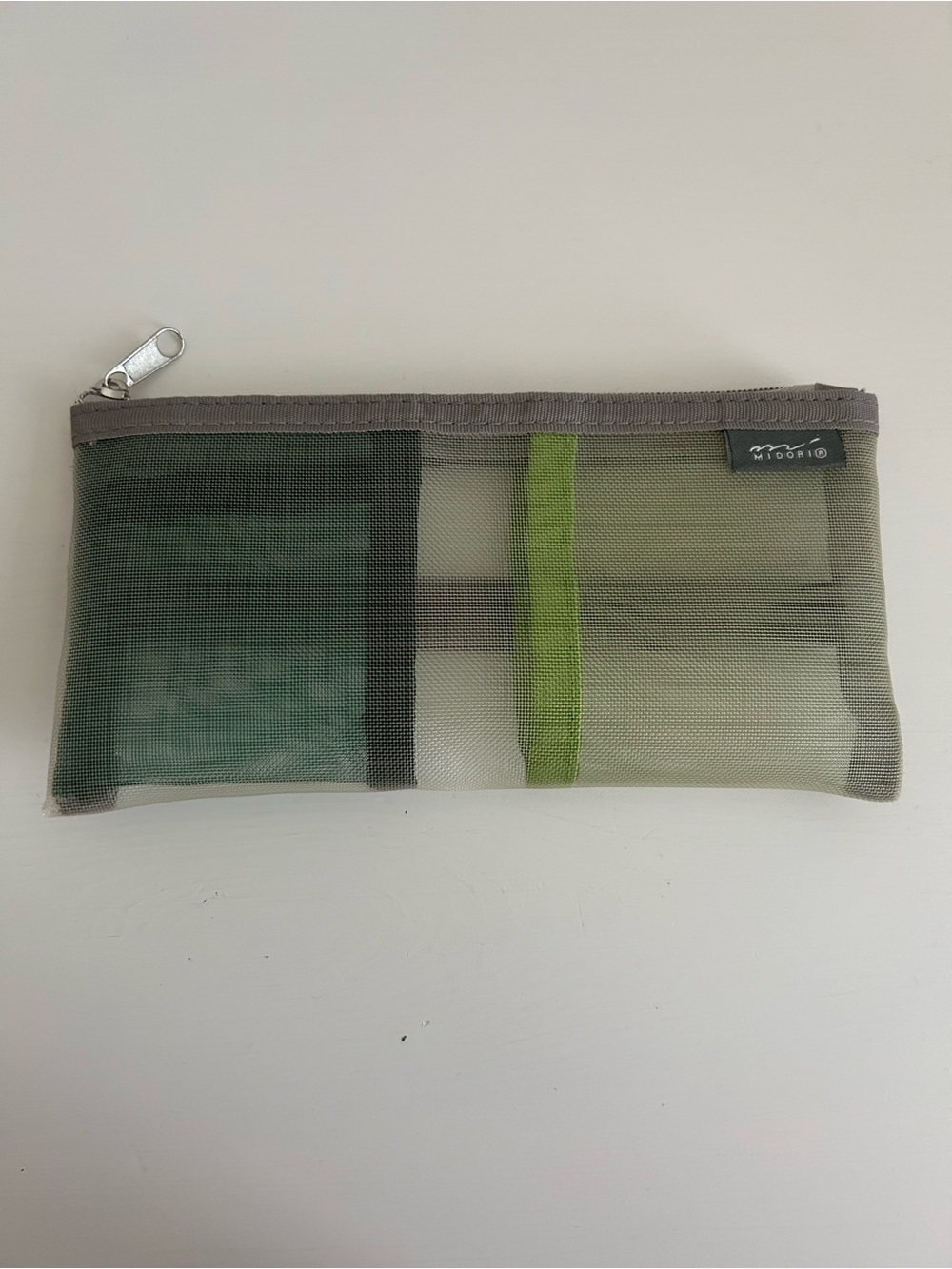 Midori Green Mesh Pen Pouch